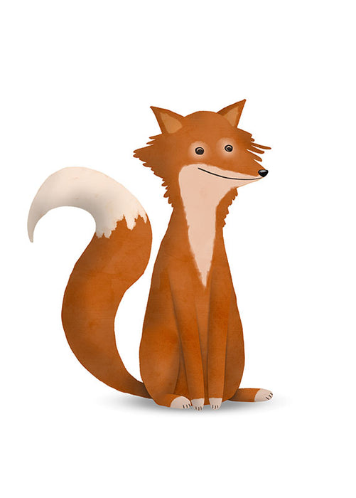 Wandbild - Cute Animal Fox