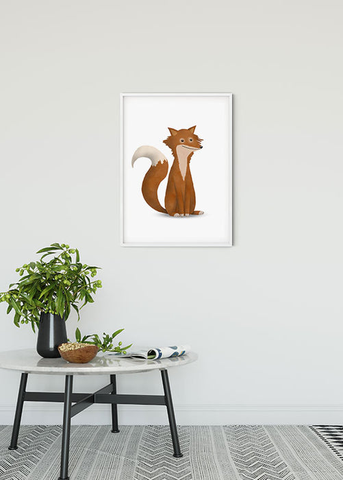 Wandbild - Cute Animal Fox