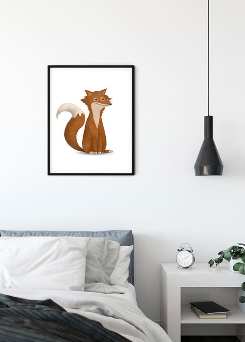 Wandbild - Cute Animal Fox