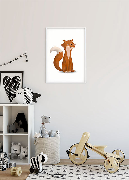Wandbild - Cute Animal Fox