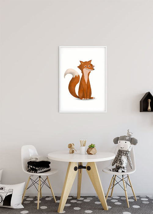 Wandbild - Cute Animal Fox