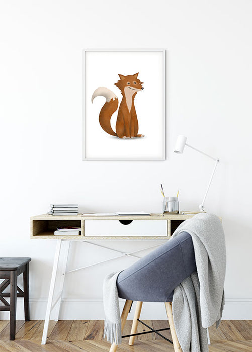 Wandbild - Cute Animal Fox