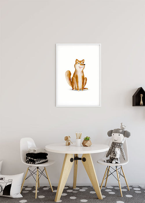 Wandbild - Cute Animal Dog
