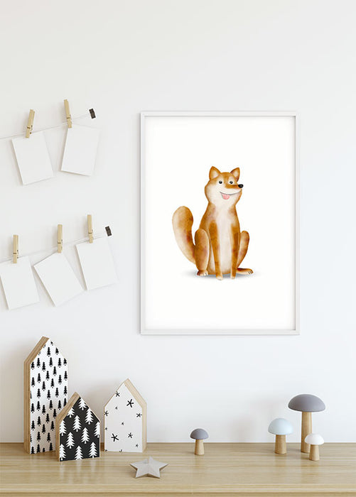 Wandbild - Cute Animal Dog