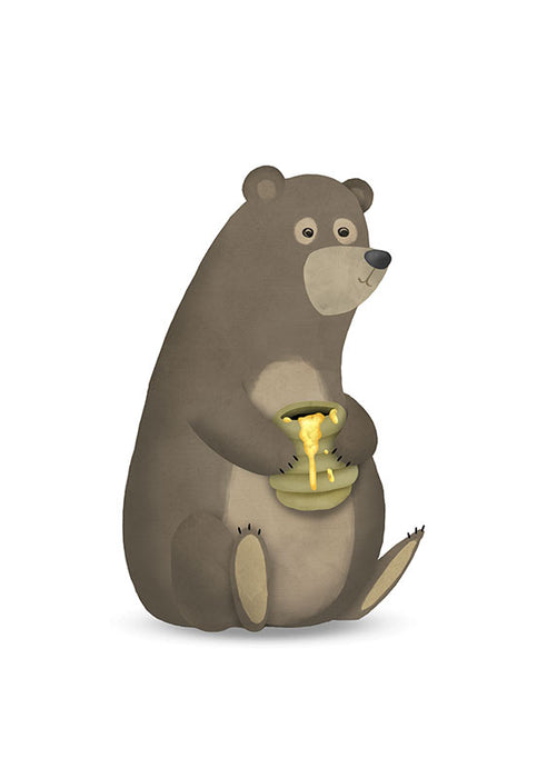 Wandbild - Cute Animal Bear