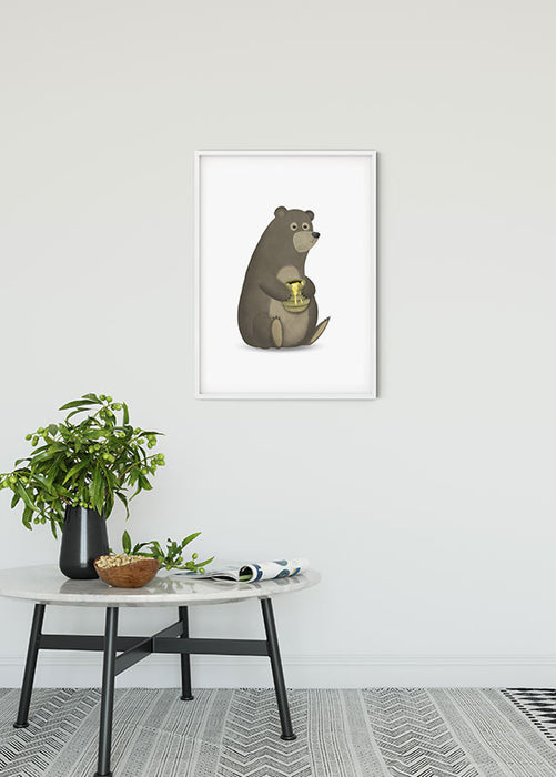 Wandbild - Cute Animal Bear