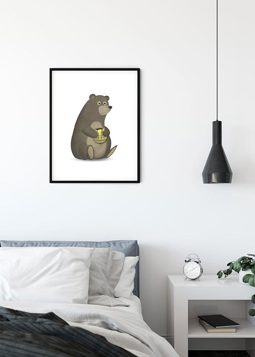 Wandbild - Cute Animal Bear