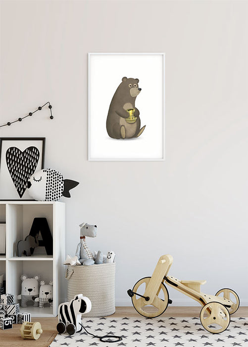 Wandbild - Cute Animal Bear