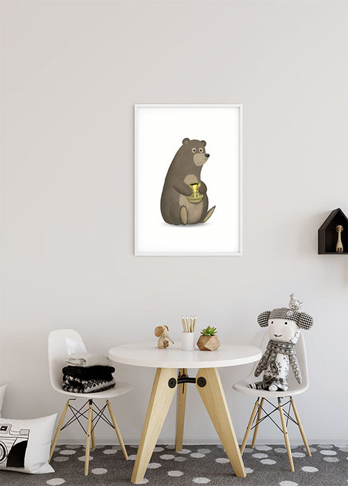 Wandbild - Cute Animal Bear