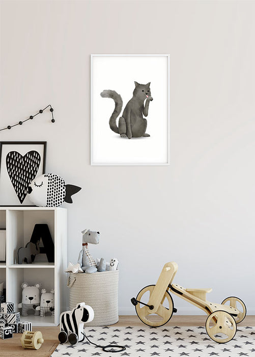 Wandbild - Cute Animal Cat