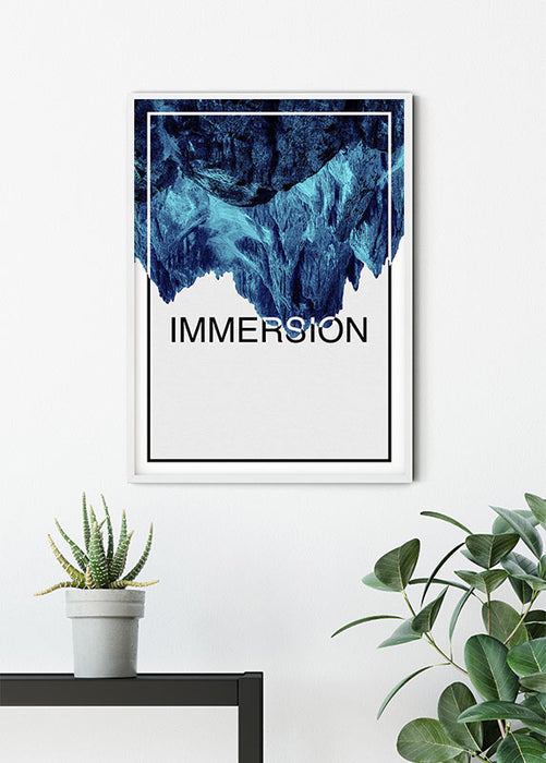 Komar NEU | Wandbild - Immersion Blue - Größe 40 x 50 cm