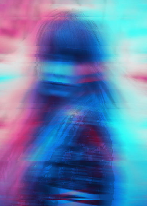 Wandbild - Neon Girl