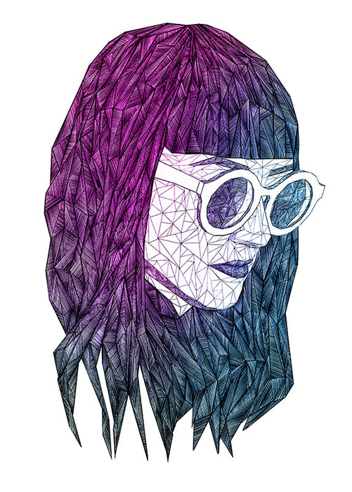 Wandbild - Grid Violet