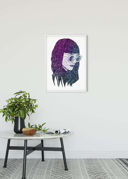 Wandbild - Grid Violet