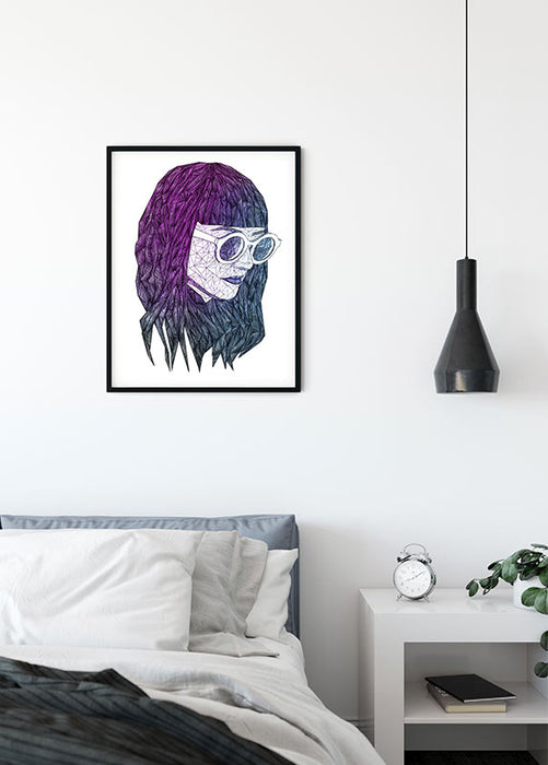 Wandbild - Grid Violet