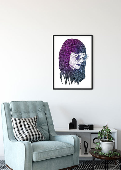 Wandbild - Grid Violet