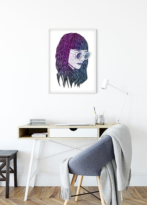 Wandbild - Grid Violet