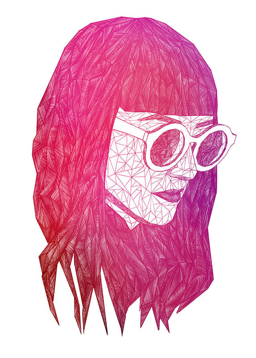 Komar NEU | Wandbild - Grid Pink - Größe 30 x 40 cm