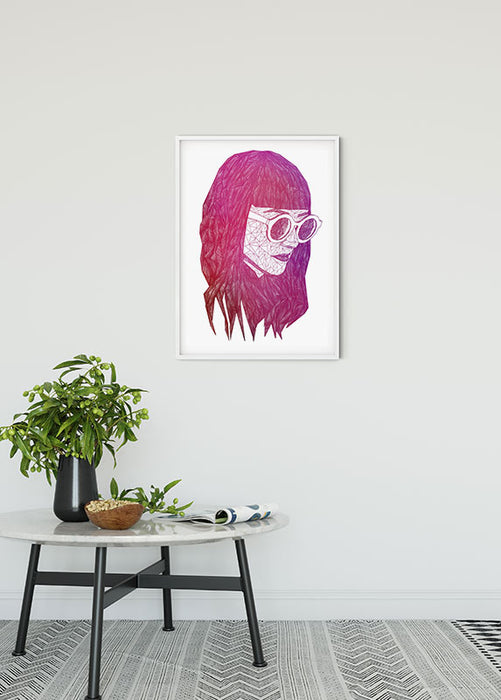 Wandbild - Grid Pink
