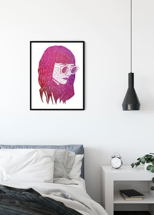 Wandbild - Grid Pink