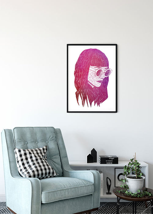 Wandbild - Grid Pink