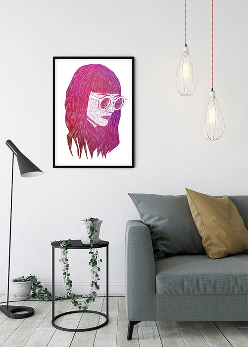 Komar NEU | Wandbild - Grid Pink - Größe 30 x 40 cm
