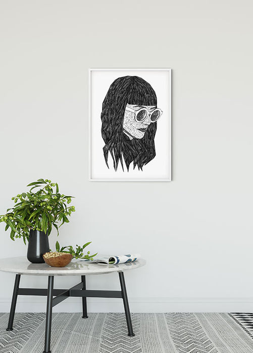 Wandbild - Grid Monochrome