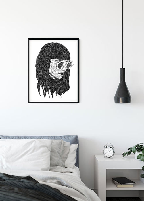 Wandbild - Grid Monochrome