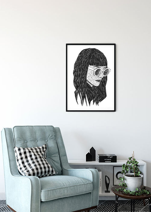 Wandbild - Grid Monochrome