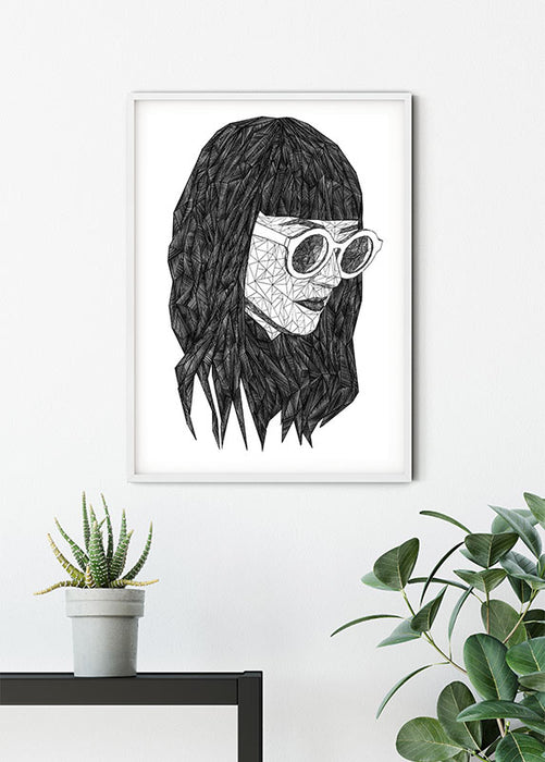 Komar NEU | Wandbild - Grid Monochrome - Größe 50 x 70 cm