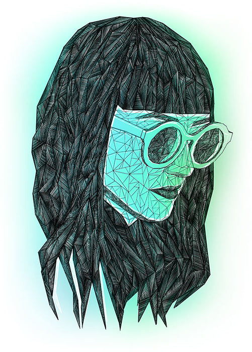 Komar NEU | Wandbild - Grid Green - Größe 30 x 40 cm