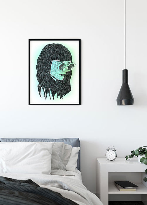 Wandbild - Grid Green