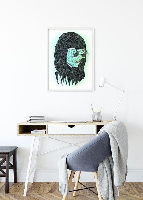 Wandbild - Grid Green