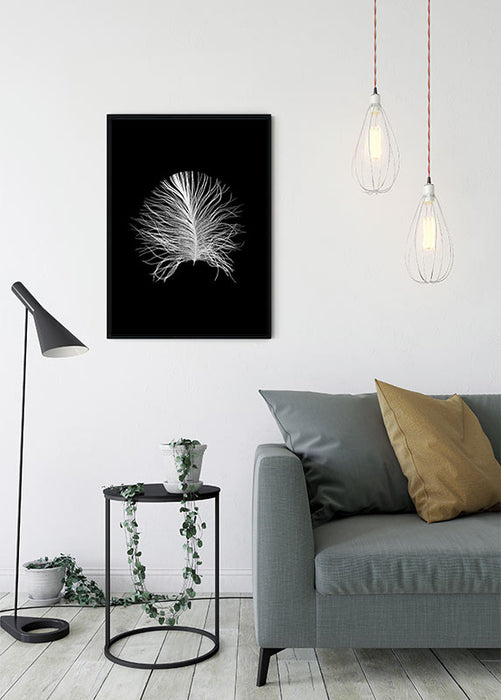 Wandbild - Feather Black