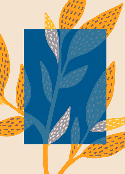 Komar NEU | Wandbild - Illustration Colorful Foliage