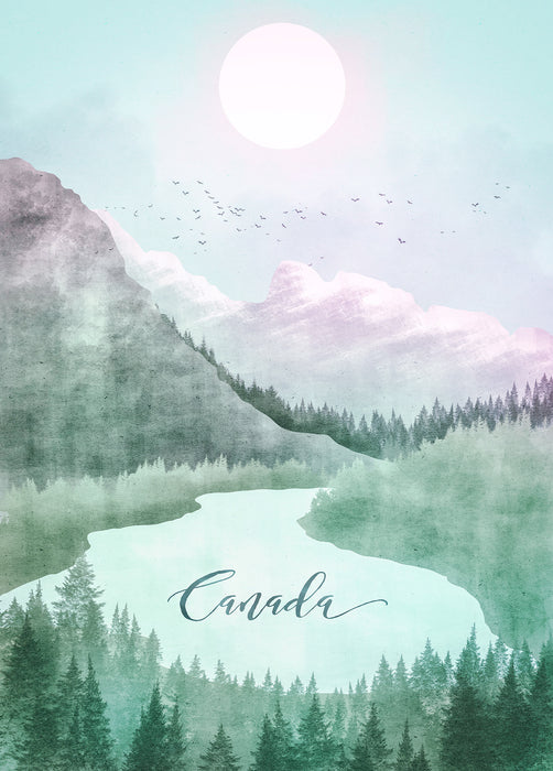 Komar NEU | Wandbild - Vintage Travel Canada