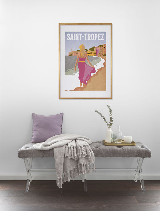 Wandbild | Vintage Travel Saint | Tropez
