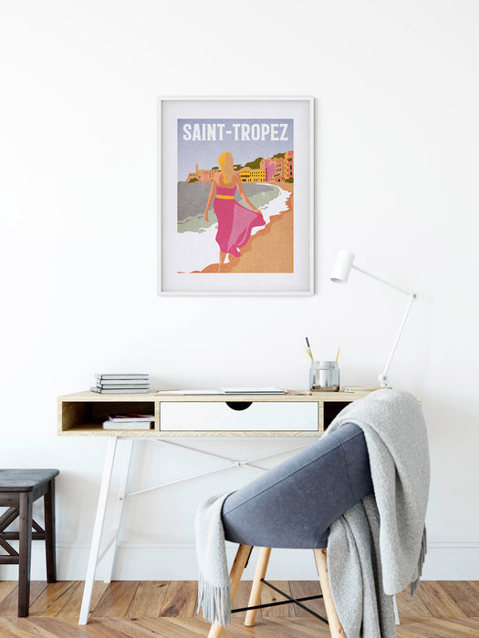 Wandbild | Vintage Travel Saint | Tropez