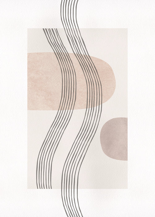 Wandbild | Line Art Waves