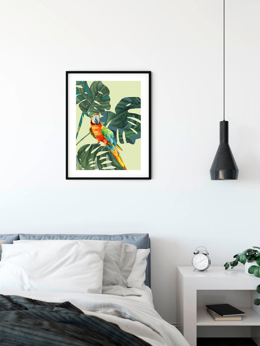 Wandbild | Green | Winged Macaw