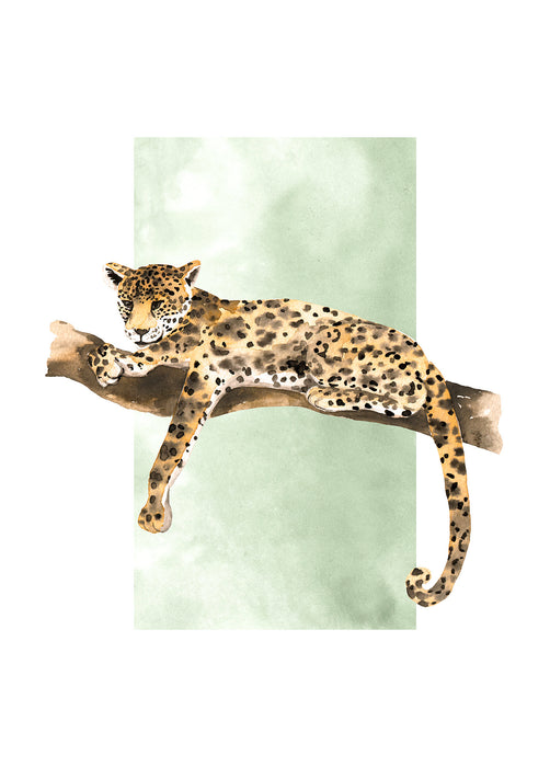 Wandbild | Lazy Leopard