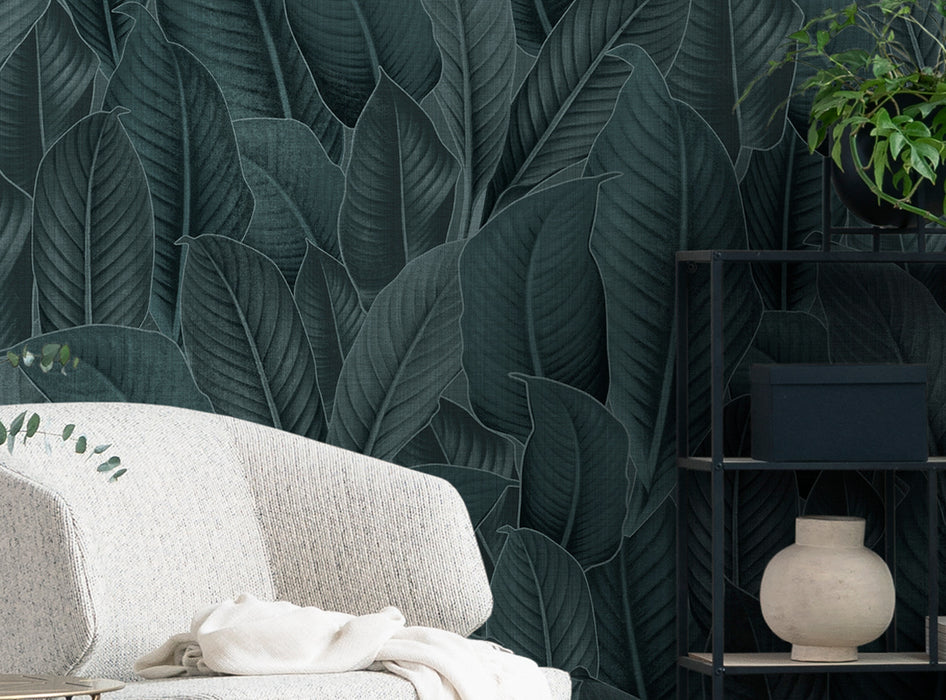 Komar NEU | Digitaldruck Vlies Fototapete - Bain de Feuilles - Größe 300 x 250 cm