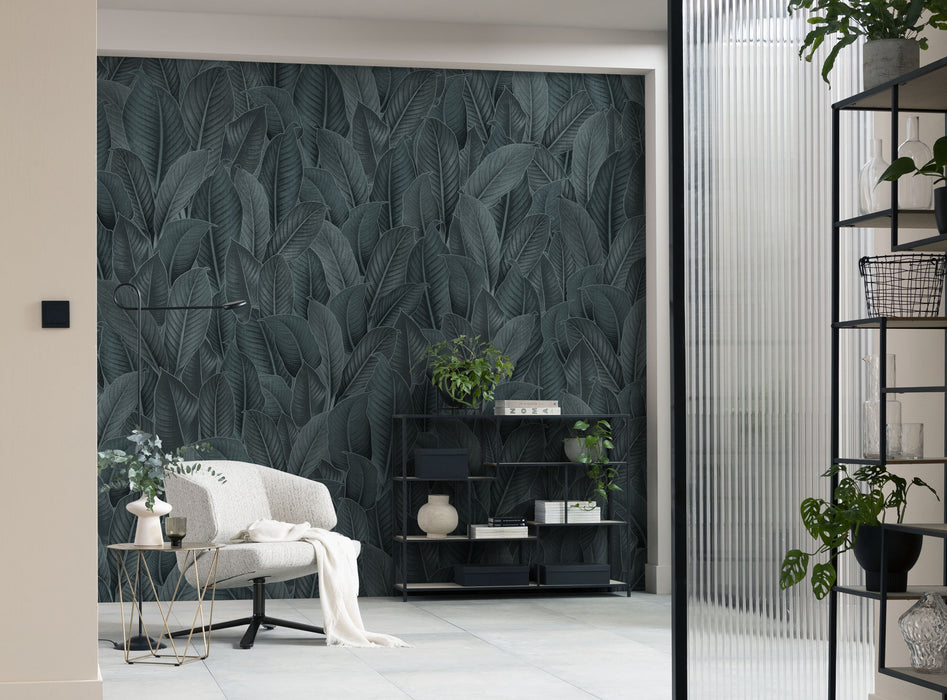 Komar NEU | Digitaldruck Vlies Fototapete - Bain de Feuilles - Größe 300 x 250 cm