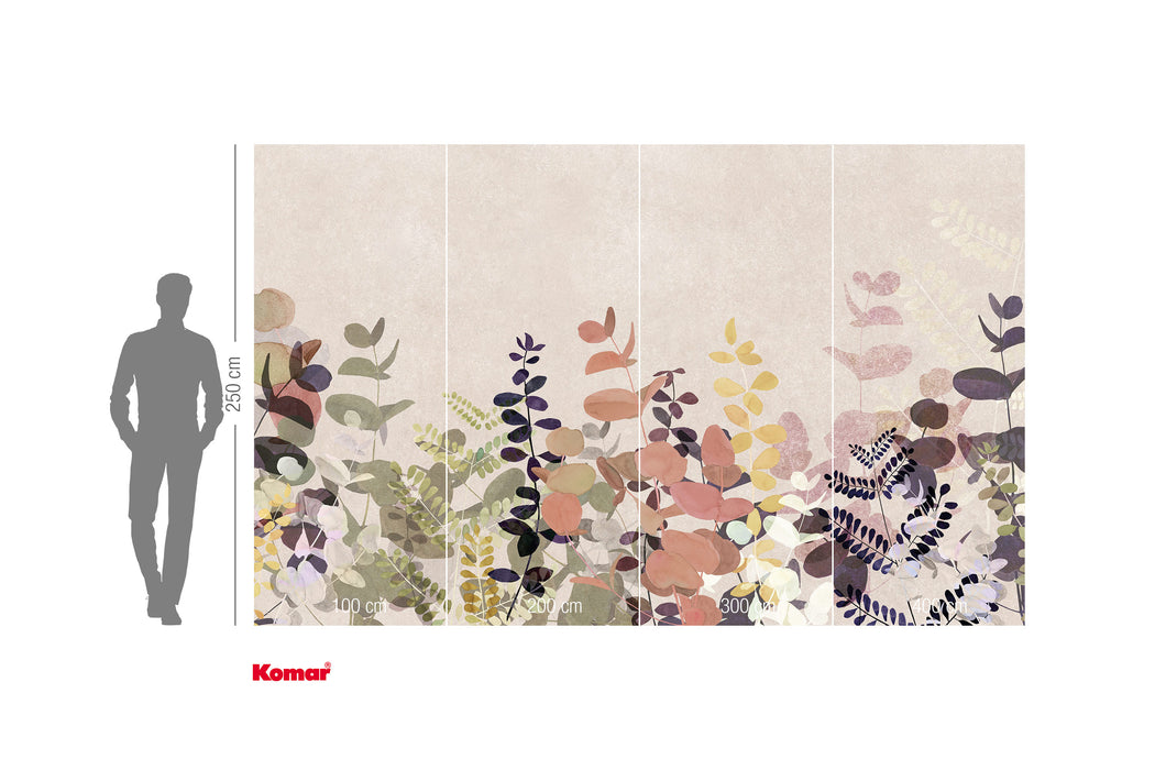 Komar NEU | Digitaldruck Vlies Fototapete - Foggy Shrub - Größe 400 x 250 cm