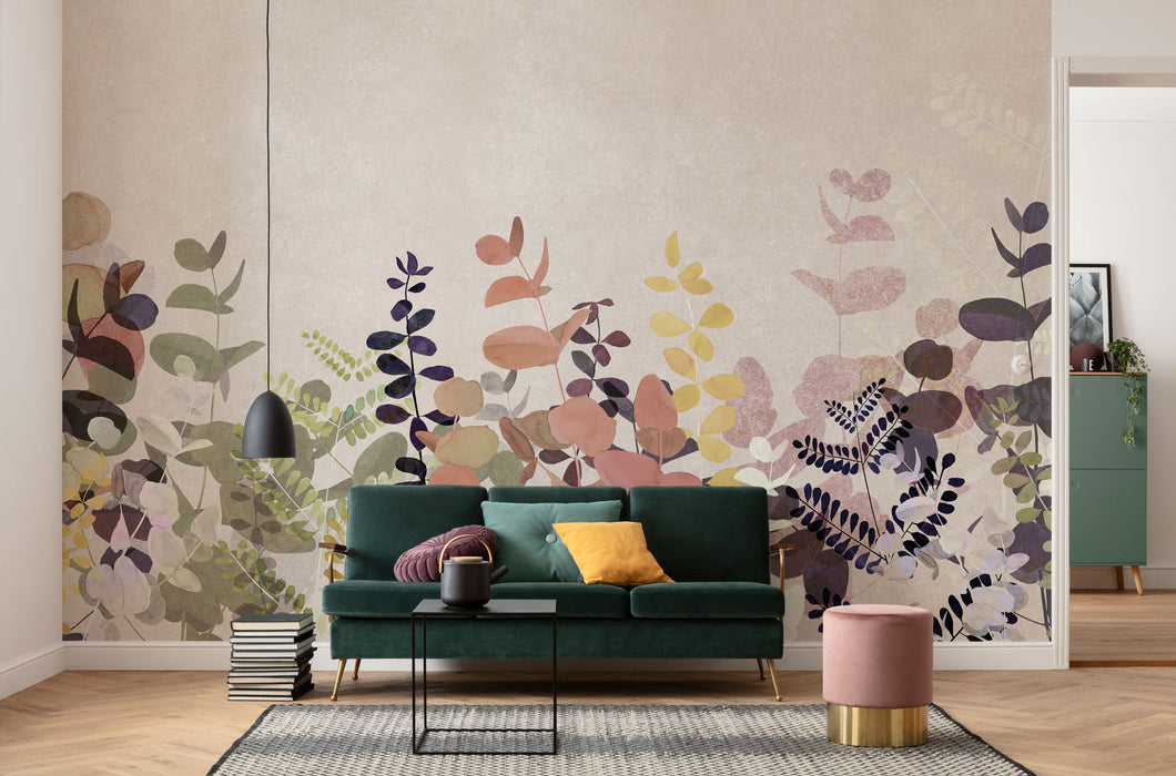 Komar NEU | Digitaldruck Vlies Fototapete - Foggy Shrub - Größe 400 x 250 cm