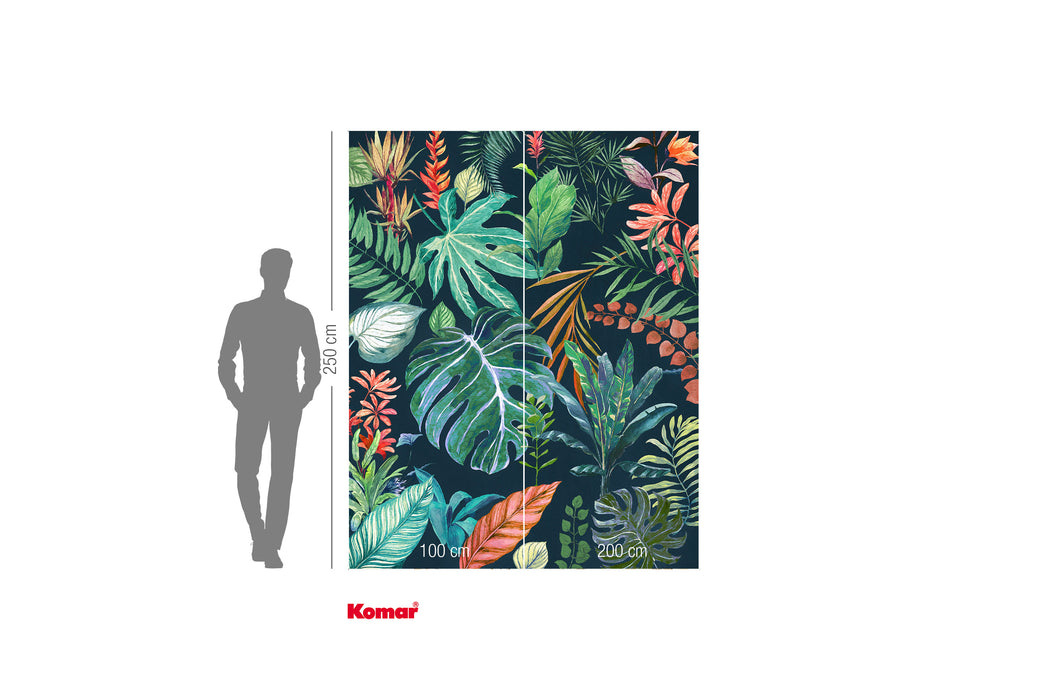 Komar NEU | Digitaldruck Vlies Fototapete - Colourful Leaves - Größe 200 x 250 cm