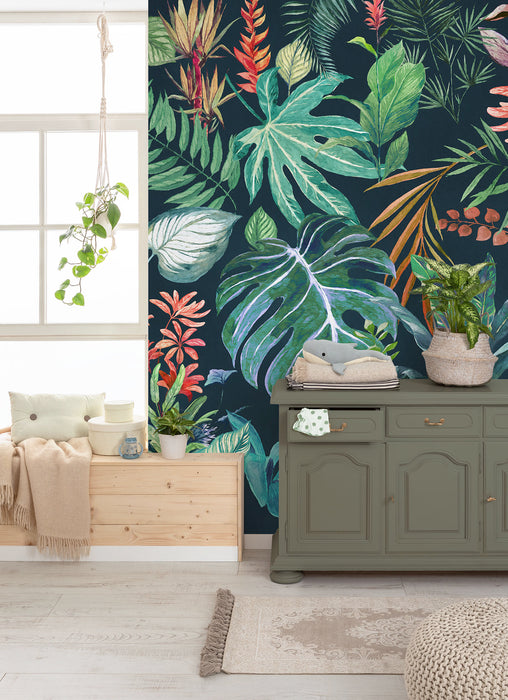 Komar NEU | Digitaldruck Vlies Fototapete - Colourful Leaves - Größe 200 x 250 cm