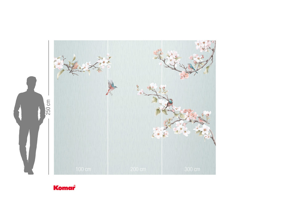 Komar NEU | Digitaldruck Vlies Fototapete - Apple Blossom - Größe 300 x 250 cm