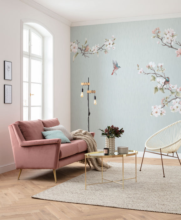 Komar NEU | Digitaldruck Vlies Fototapete - Apple Blossom - Größe 300 x 250 cm