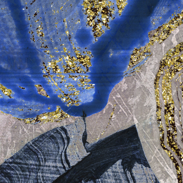 Komar NEU | Digitaldruck Vlies Fototapete - Vintage blue Garden - Größe 300 x 250 cm